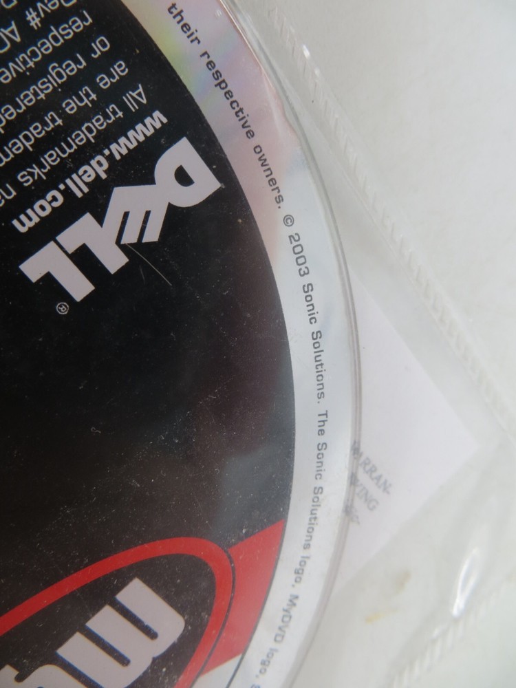 Sonic MyDVD Plus Installer Disc Version 4.5 Dell Part #P0085 2003 computer disc