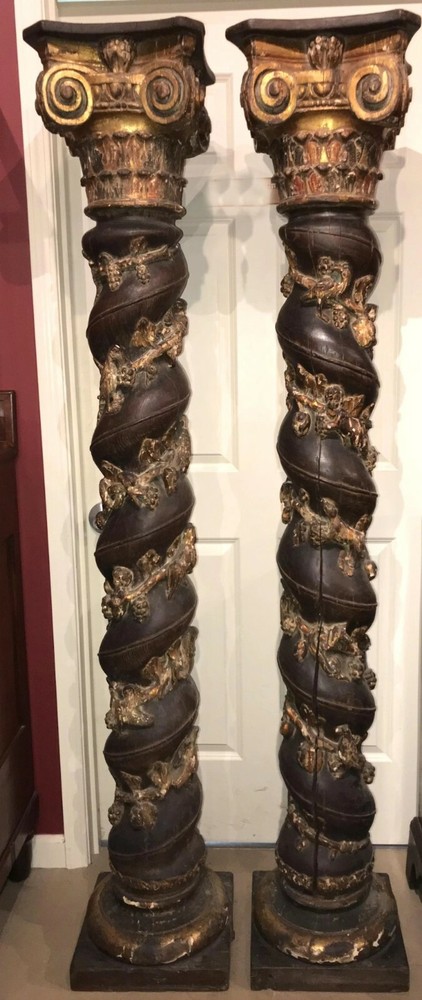 17th/18th c. Italian Handcarved Columns