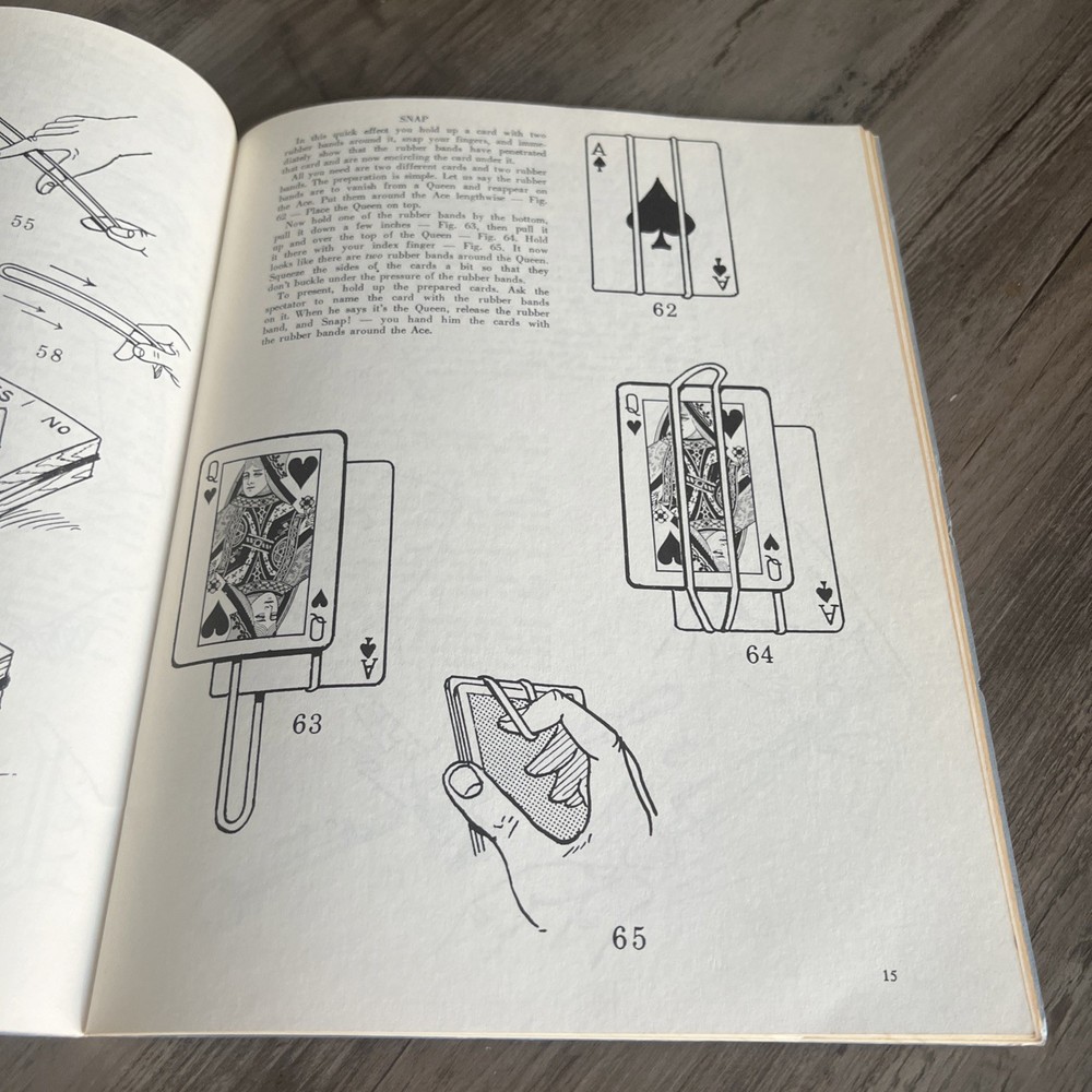 1979 Elastrix Rubber Bands Magic Tricks Stunts Puzzles Book Mishell Hurwitz