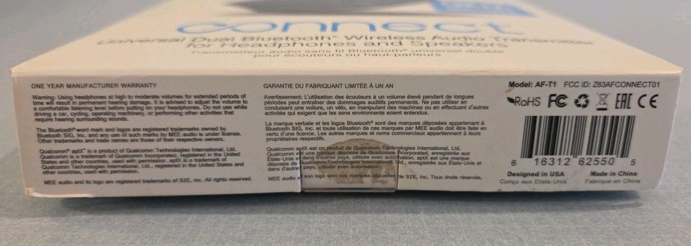 MEE - Connect Dual-Headphone/Speaker Bluetooth Wireless Audio Transmitter