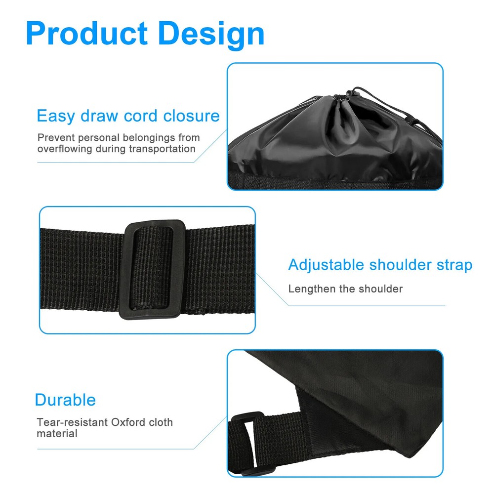 36" Laundry Backpack Bag Luggage Storage Shoulder Strap Heavy Duty Drawstring
