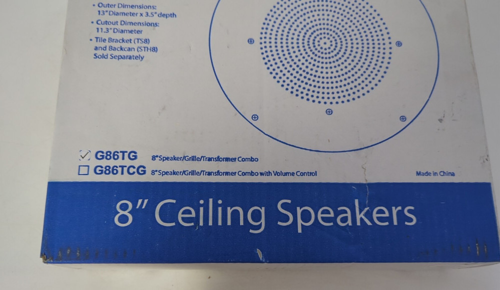 SPECO TECHNOLOGIES G86TG DUAL CONE 8 INCH - FULLY FUNCTIONAL