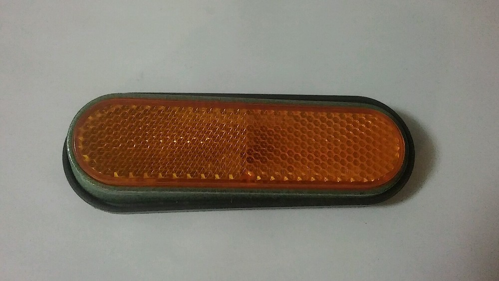 Harley Davidson Amber and Chrome Bezel Reflector