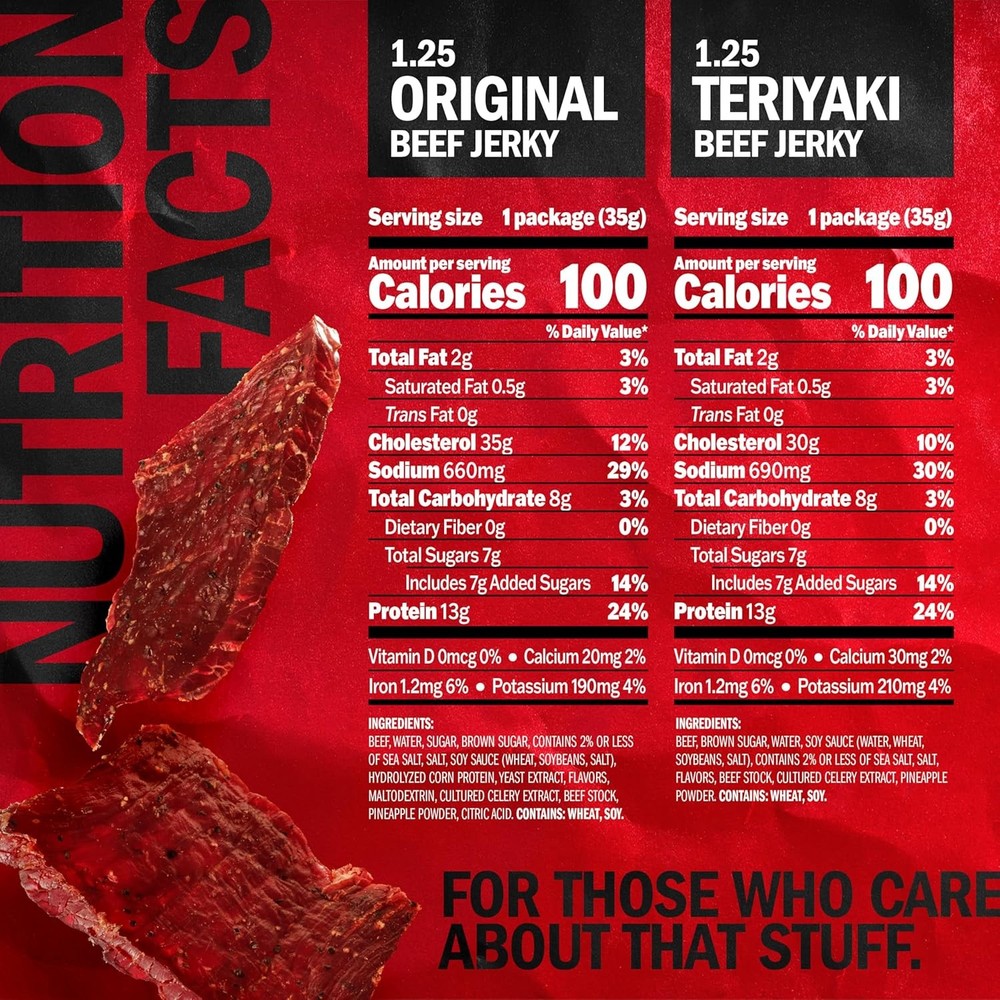 Jack Link's Beef Jerky Variety Pack - Includes Original and Teriyaki Jerky,...