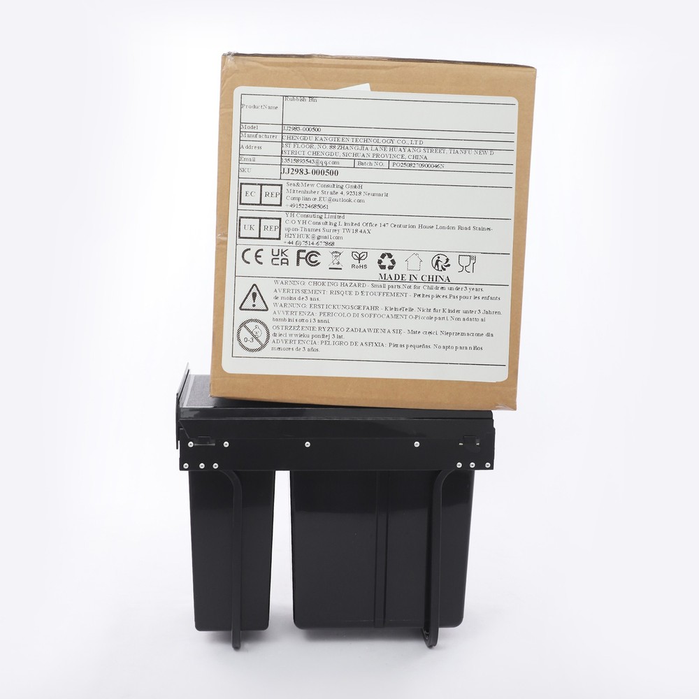 Pull Out Under Cabinet Trash Can 10L + 20L Kitchen Cabinet Garbage Can