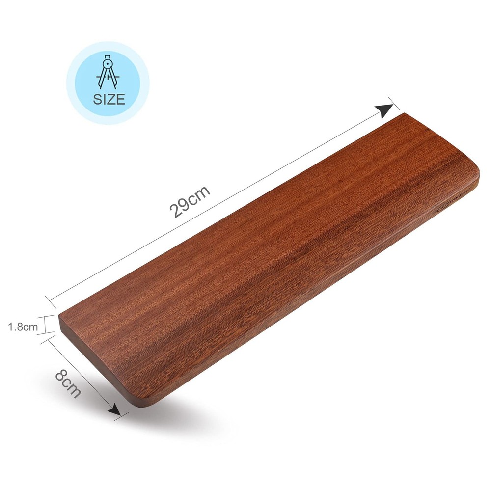 Black Walnut Solid Wood Keyboard Wrist Rest Ergonomic Palm Rest for 60%