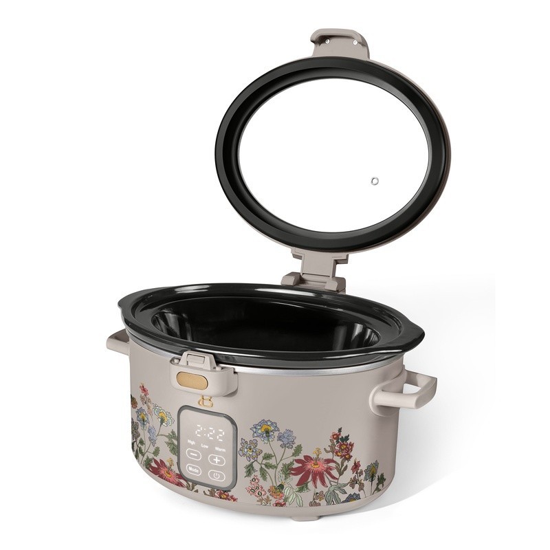 4qt Slow Cooker W/ Locking Lid Dishwasher Safe Digital Display Timer Settings US