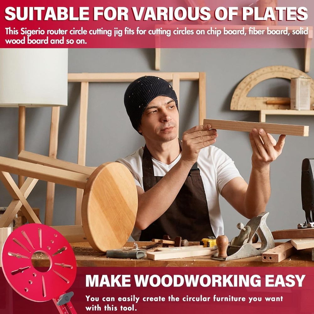 Adjustable Router Milling Groove Bracket - Large Circles
