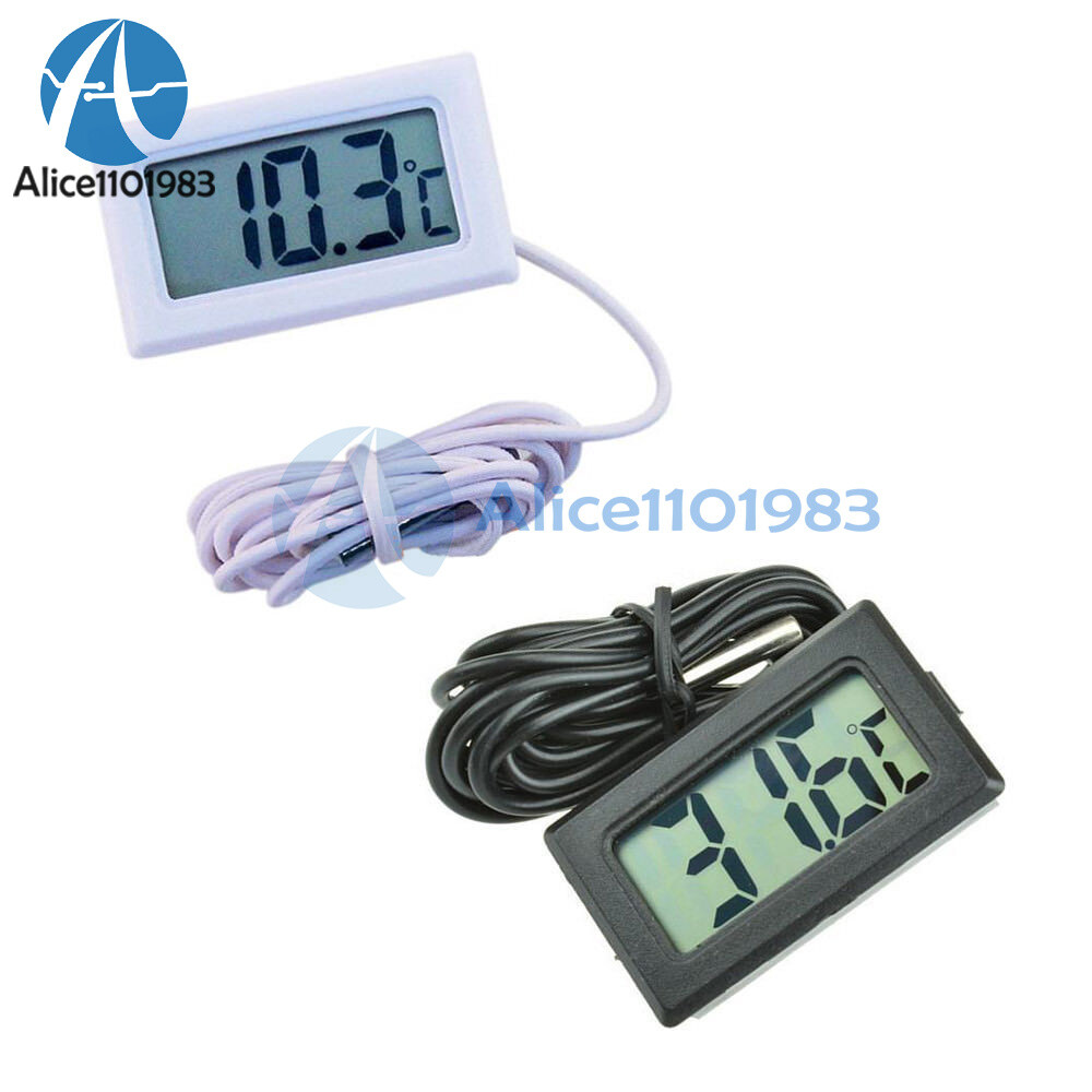Digital LCD Temperature Meter Home Room Thermometer With 1m Sensor Probe