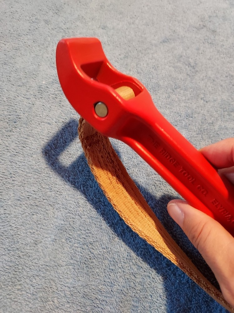 Strap Wrench By Ridgid, #2, 11.1/2" Long Handle, 15" Long Strap