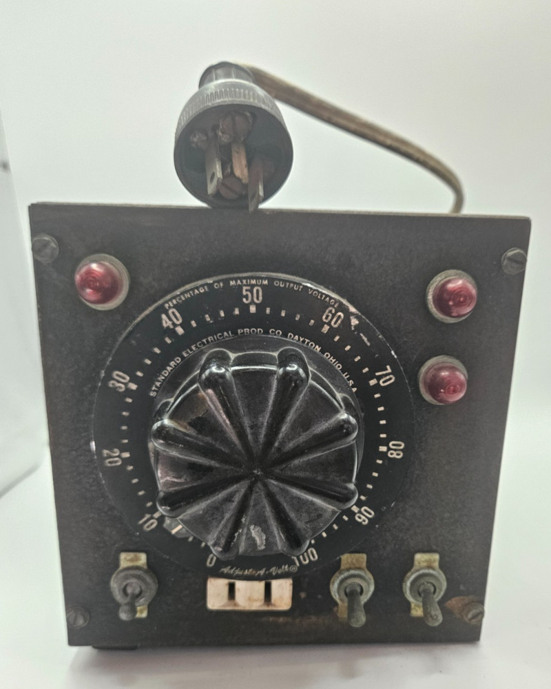Vintage Standard Electrical Adjust-A-Volt Variable Transformer Variac  Untested