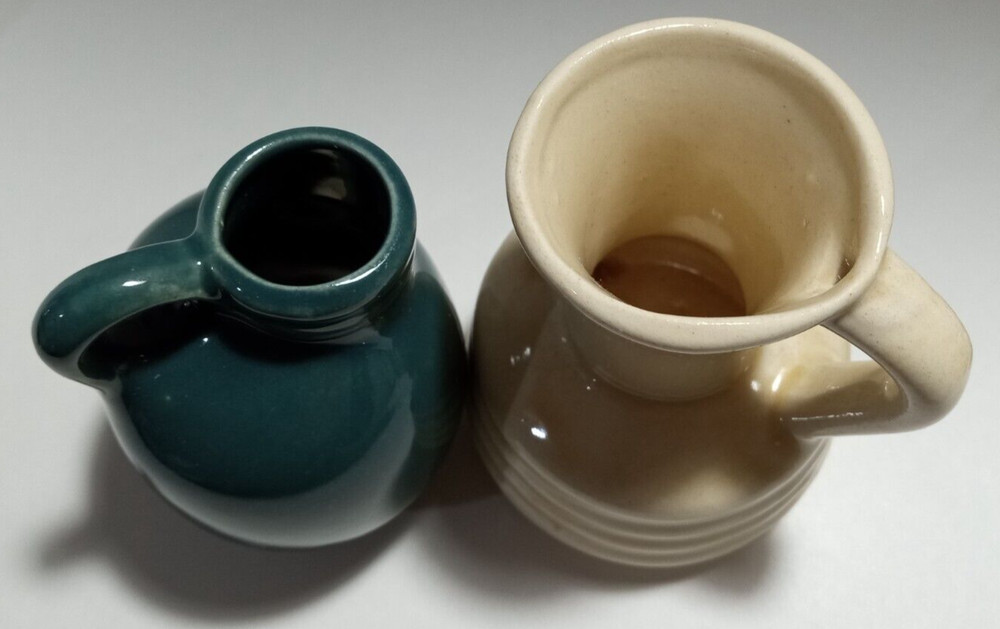 6 Water Pitchers Vases Jugs Small Mini Ceramic Pottery