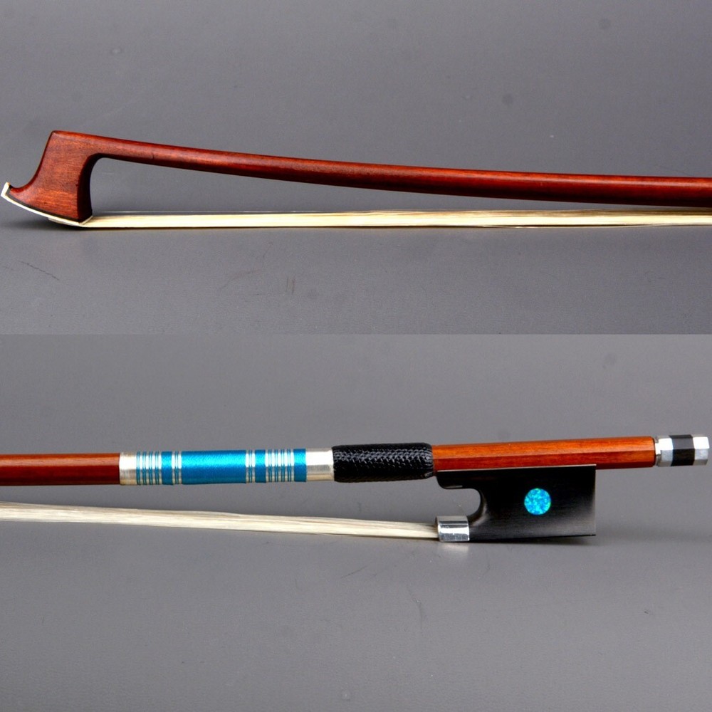 D.Peccatte Copy Master Pernambuco Violin 4/4 Bow Ebony Blue eye Frog Silver Part