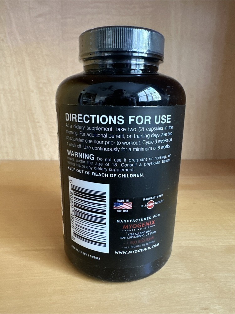 Myogenix - Hardcore Test - 84 Capsules Exp 07/26