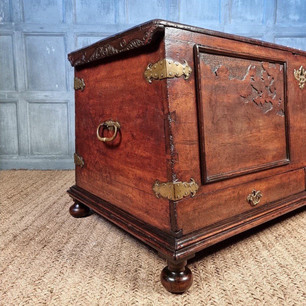 An unusual 18th century dutch colonial chest.