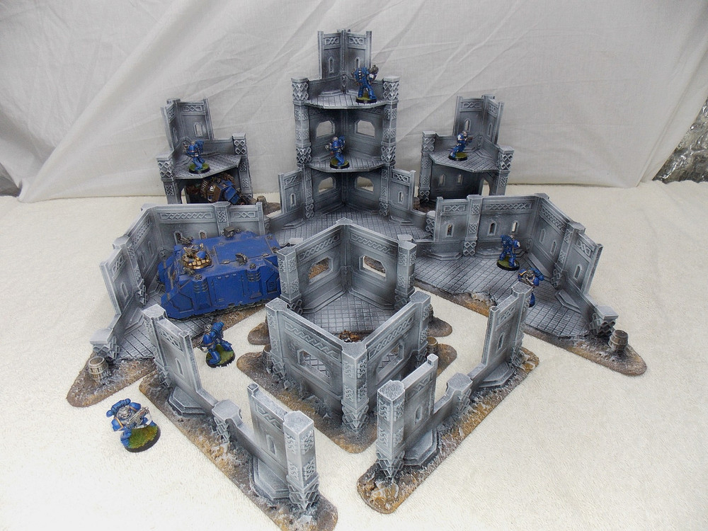 WARGAMING TERRAIN PAINTED, MEGA BUNDLE SET OF 9 PIECES