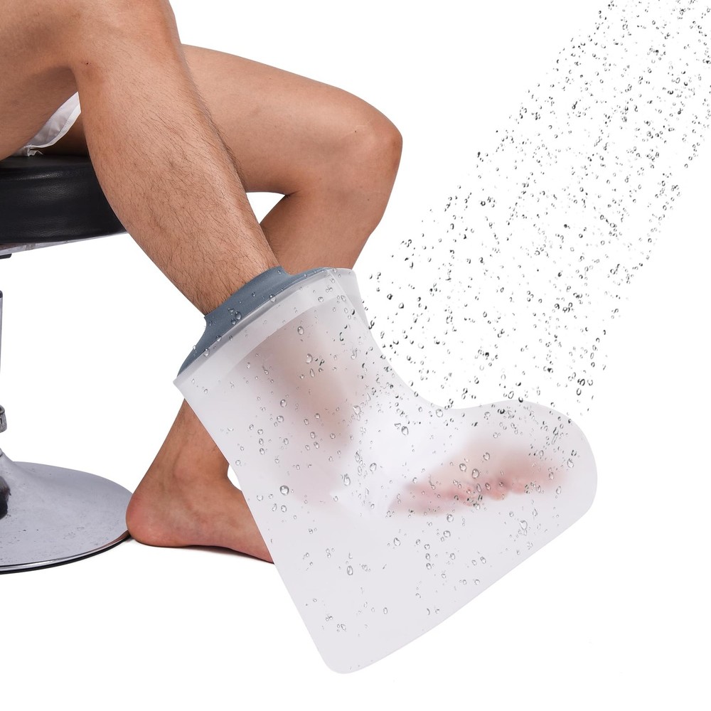 COMFYTHERA Waterproof Cast Cover for Shower Ankle Wound Protector transparent