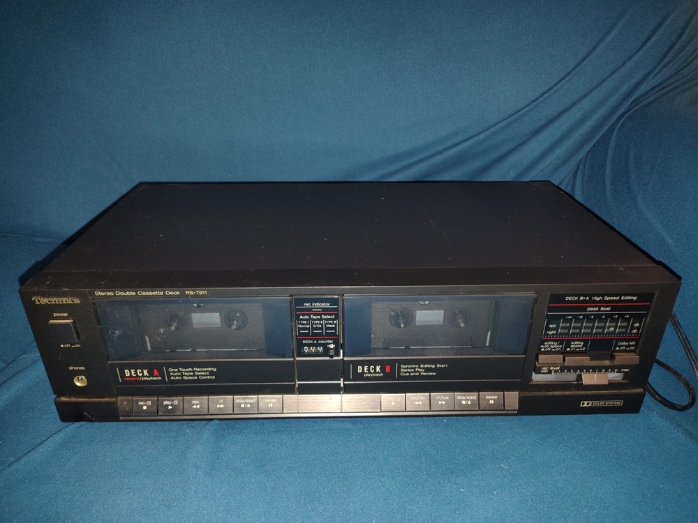 TECHNICS RS-T911 Stereo Double Cassette Deck Recorder Tested Working