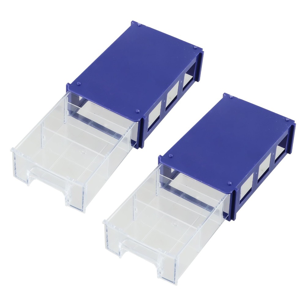 Container Storage Box 140*85*40mm Blue Component Screws Hardware Stackable
