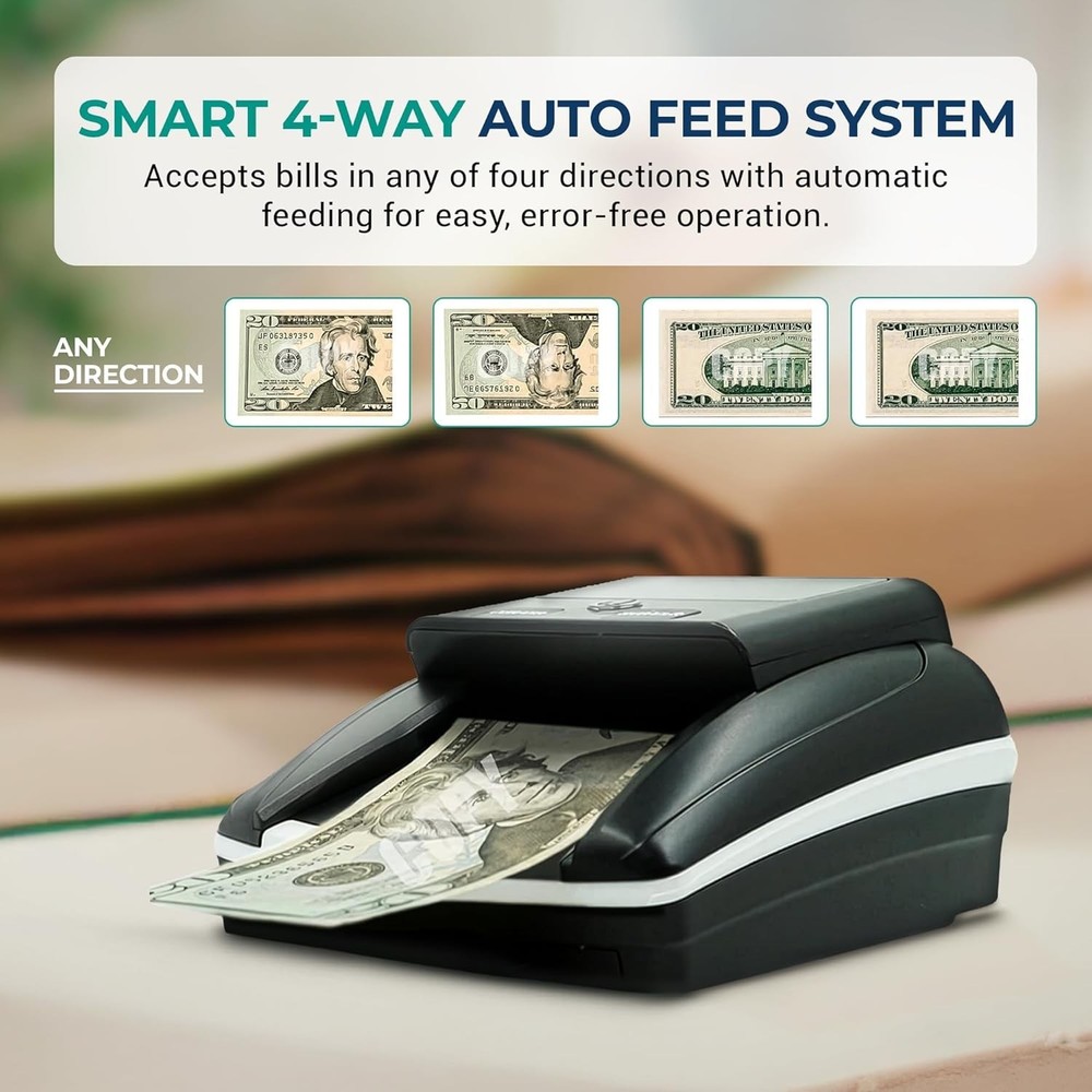 Professional Currency Detector with Large Display for Fast Bill Validation