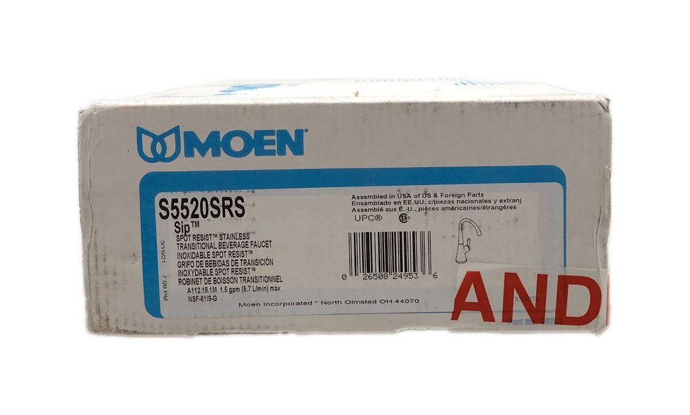 MOEN Sip Transitional Single-Handle Drinking Fountain Beverage Faucet Stainless