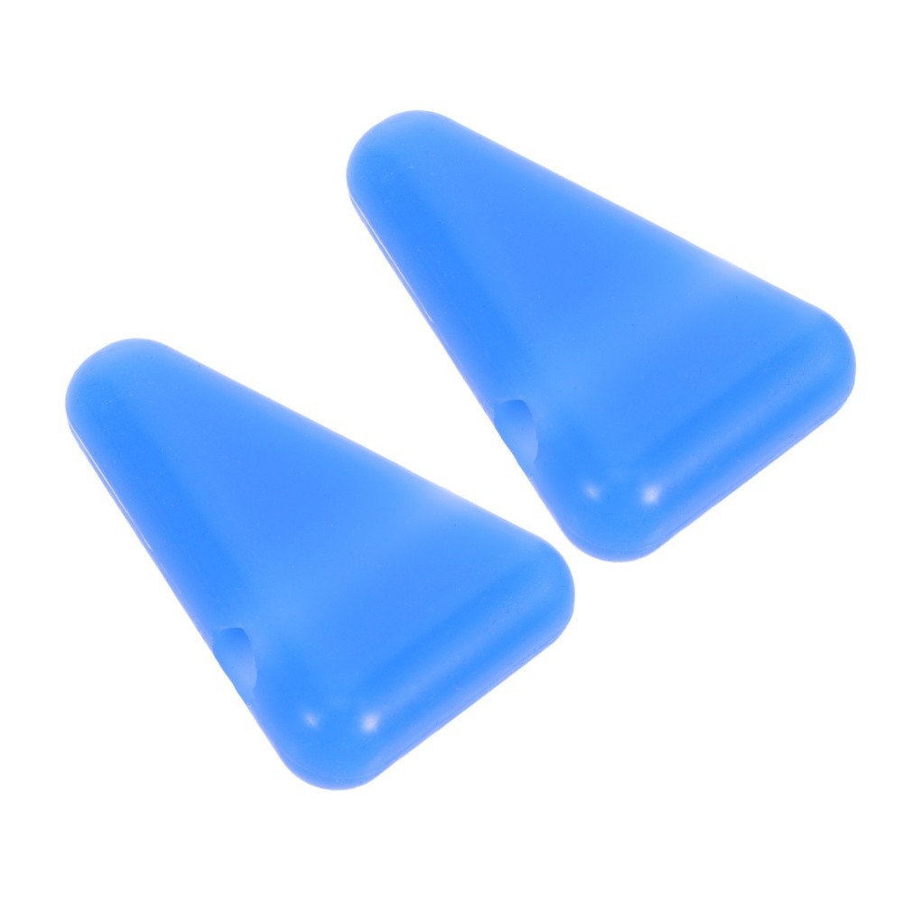 2 Pcs Tuning Fork Forks Healing Triangle Silicone Base Holder Block