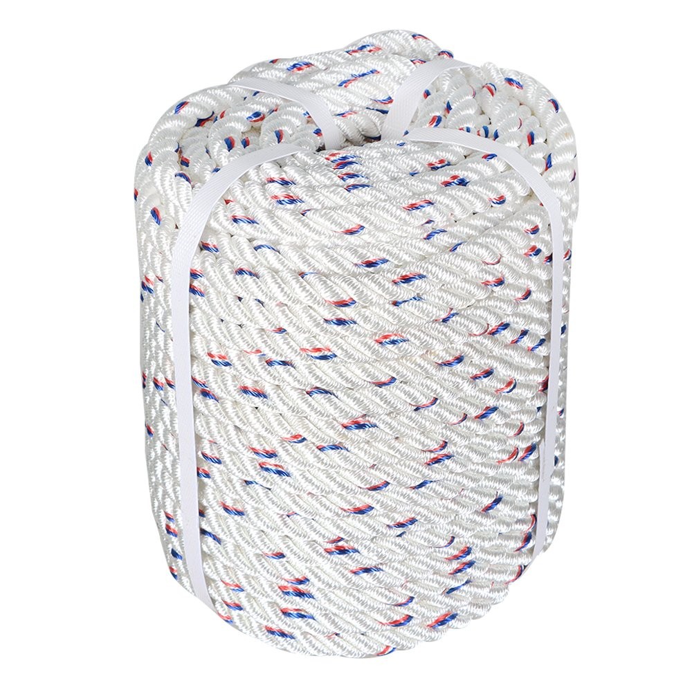 Double Braid Polyester Arborist Bull Rope 5/8"×150' 7200Lbs Pulling Rigging Line