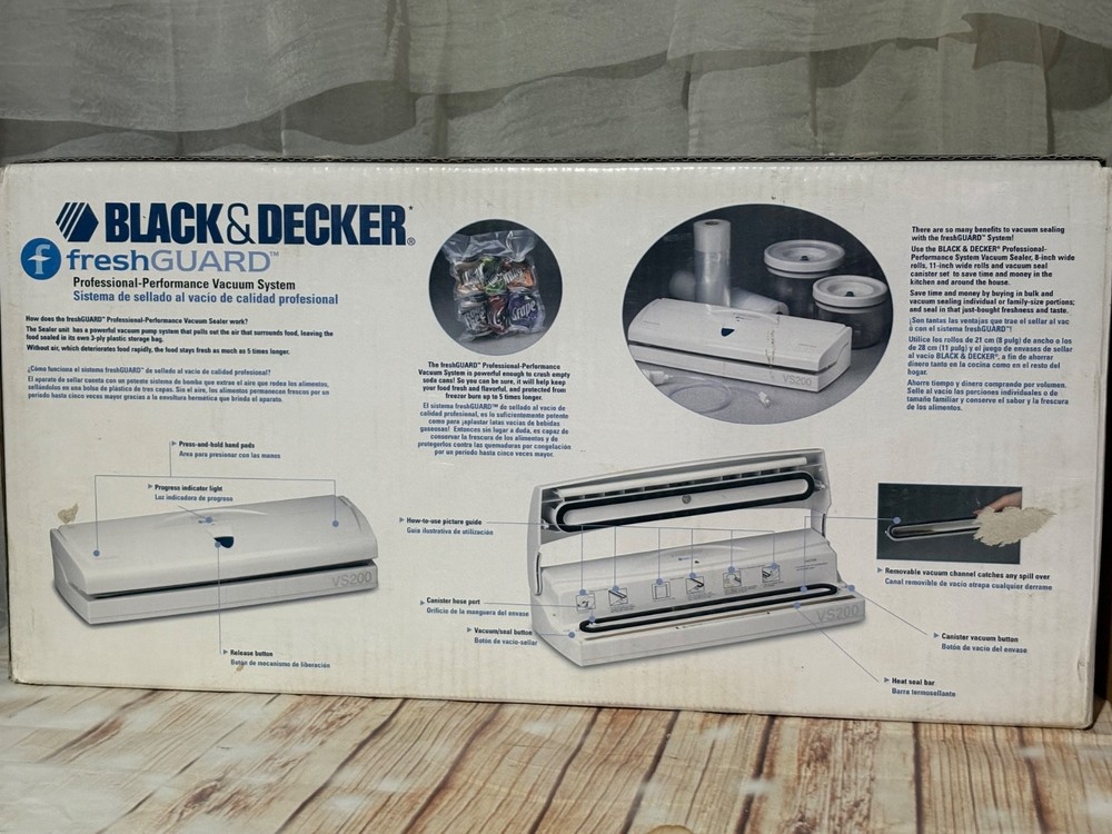 NEW Black and Decker VS200 Fresh Guard Professional Performance Vacuum Sealer