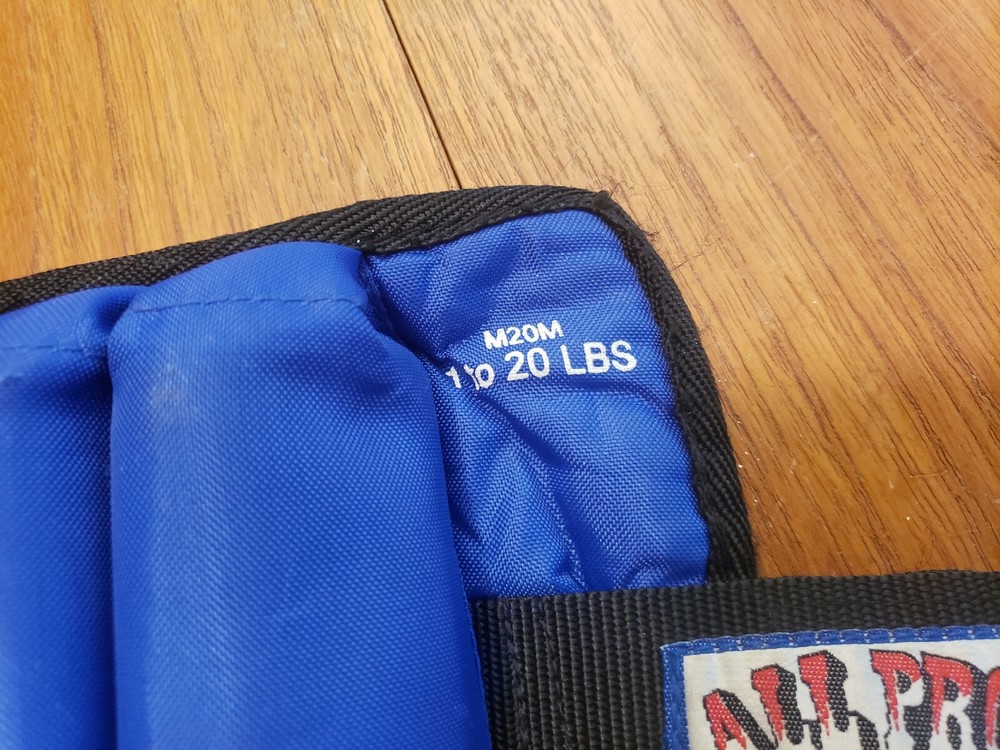 ALL PRO SINGLE 20LB - ADJUSTABLE ANKLE WEIGHT - COMPLETE