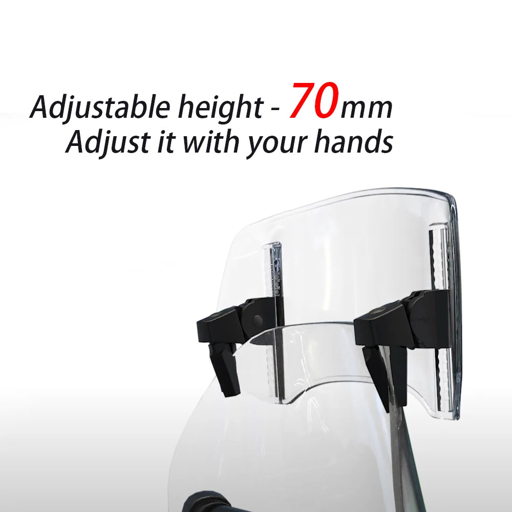 Clip On Motorcycle Windshield Extension Spoiler Wind Screen Deflector Universal