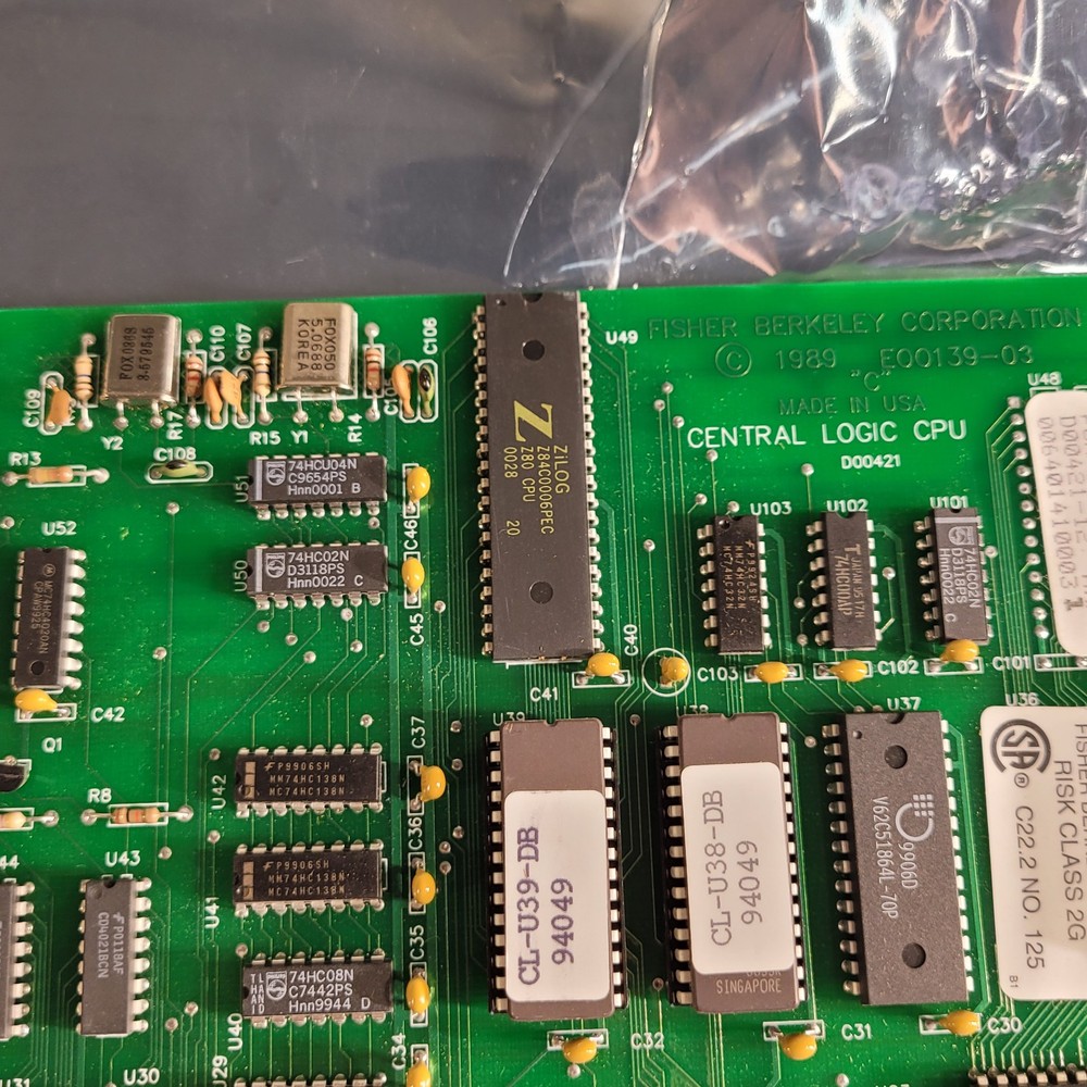 Fisher Berkeley Central Logic CPU Circuit Board PCA HPC-CL-CPU
