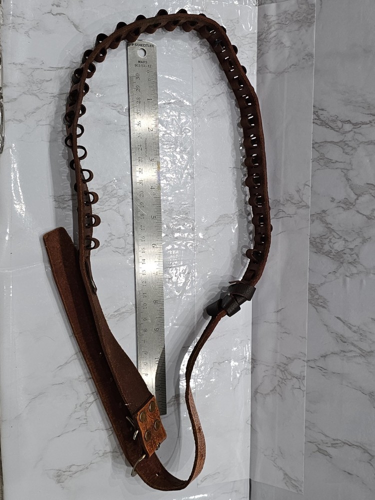 Antique Vintage Western Gun Ammunition Leather Belt Design Pattern