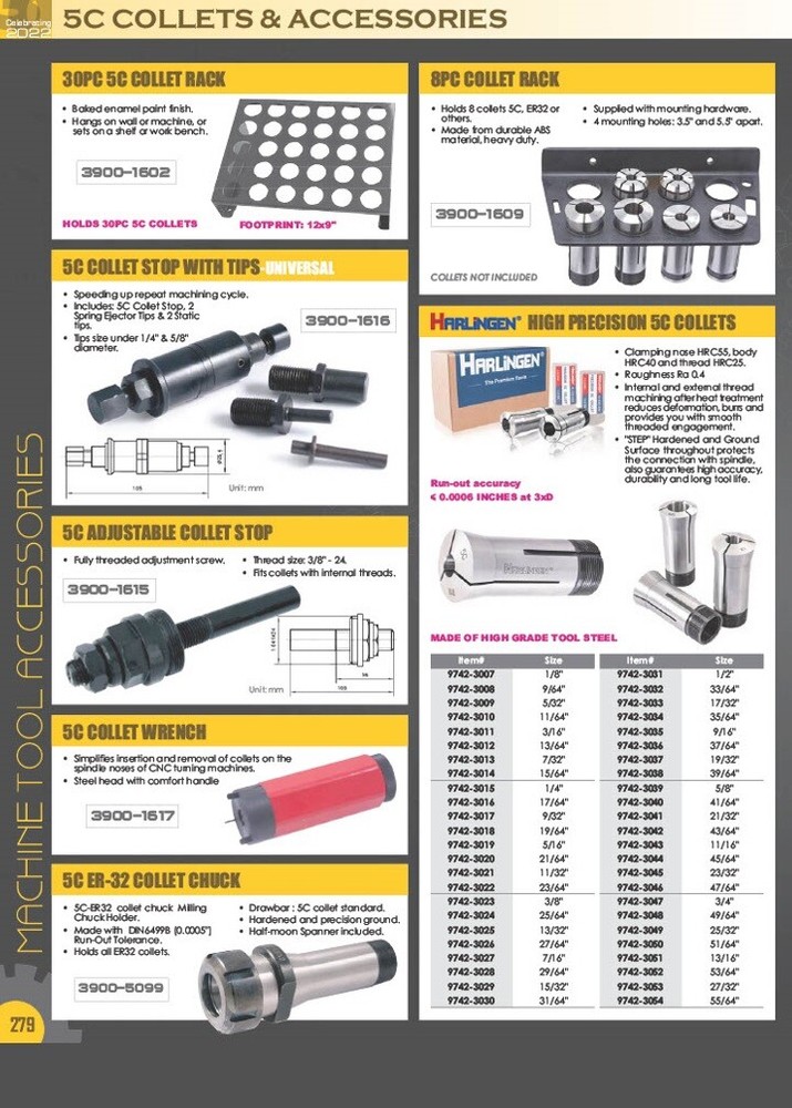 3/4" 5C PRECISION SQUARE COLLET (3900-1584)