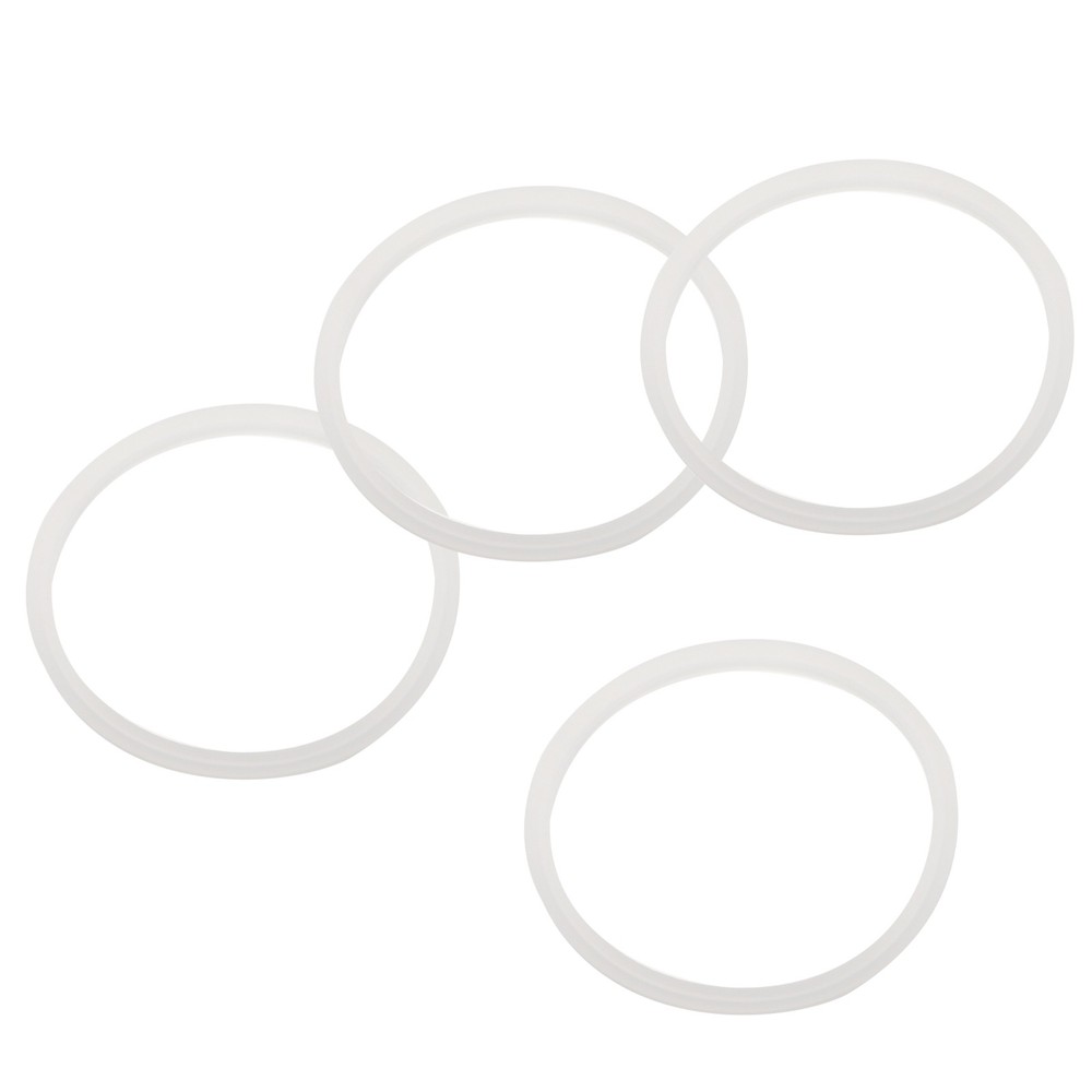4pcs 40oz Replacement Silicone Lid Seals Ring (3", O-shaped, White)