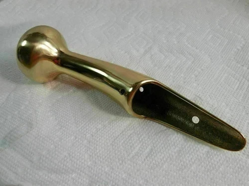 Hames Solid Brass Walking Stick Cane Handle Traditional 8" Long 3 Hole Model