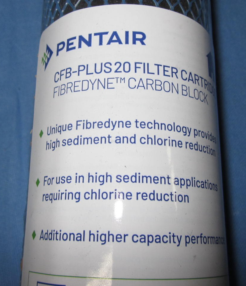 Four CFB-Plus20 Pentek Replacement Water Filter Cartridges