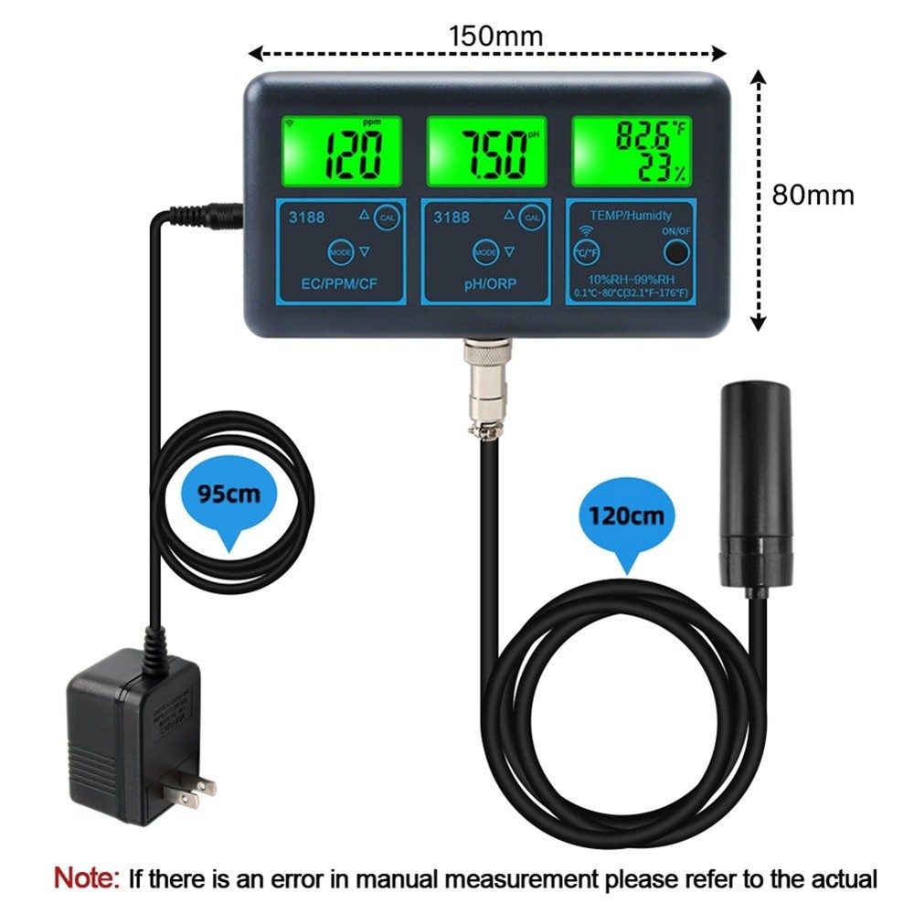 Tuya WiFi 7 In1 Water Quality Tester Multi-Parameter Water Analyzer9803
