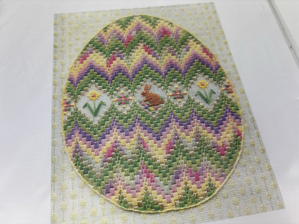 Laura J Perin Design Sampler Collection Bargello Egg Needlepoint Pattern 2S