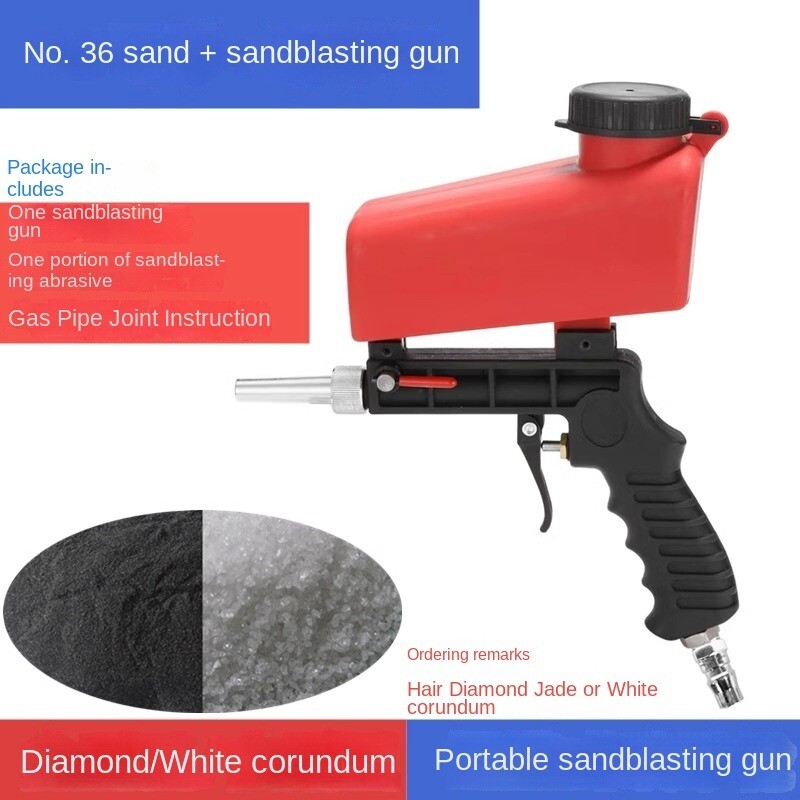Adjustable Pneumatic Sandblasting Gun Small Handheld Sandblasting Gun Portable