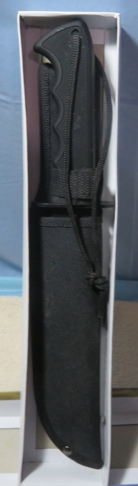 Frost Cutlery Fixed Blade Black Knife TX-001 OPERATION COMPLETE