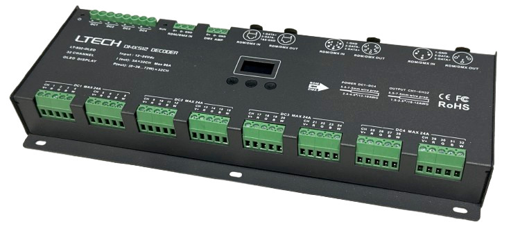 32CH LT-932-OLED DMX/RDM LED Color Decoder - [ 1 Year Warranty]