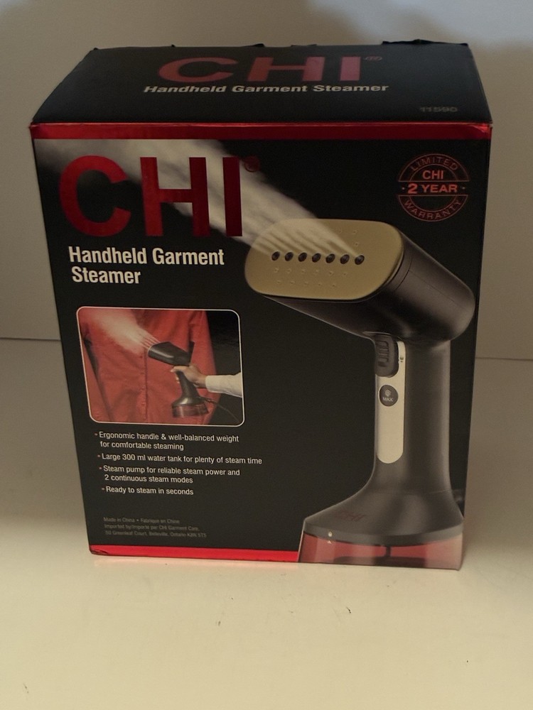 CHI Handheld Garment Steamer for Clothes 2 Continuous Steam Modes, Red