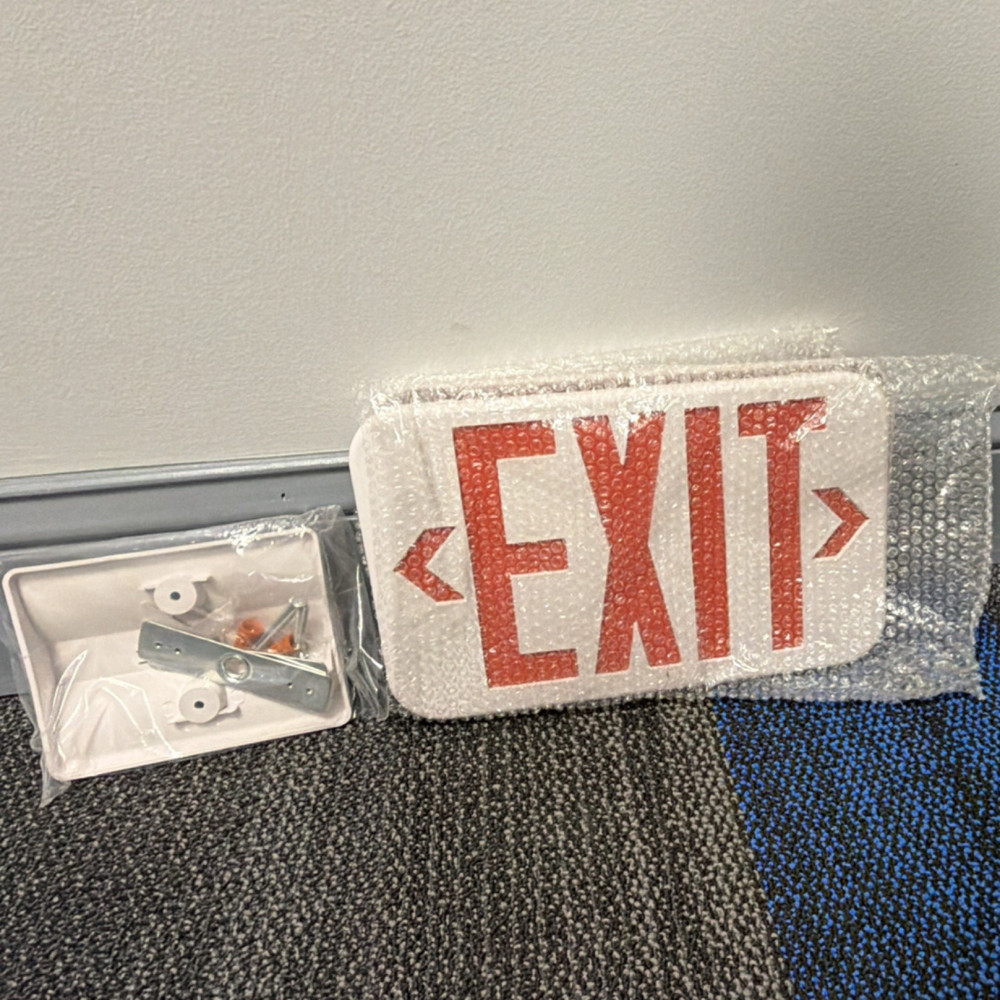 LED Red EXIT Sign, Double Faced, UL certified, with Battery Backup