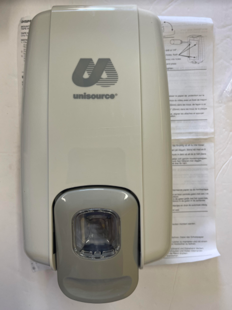 Unisource Dispenser, Push-Style, Gray