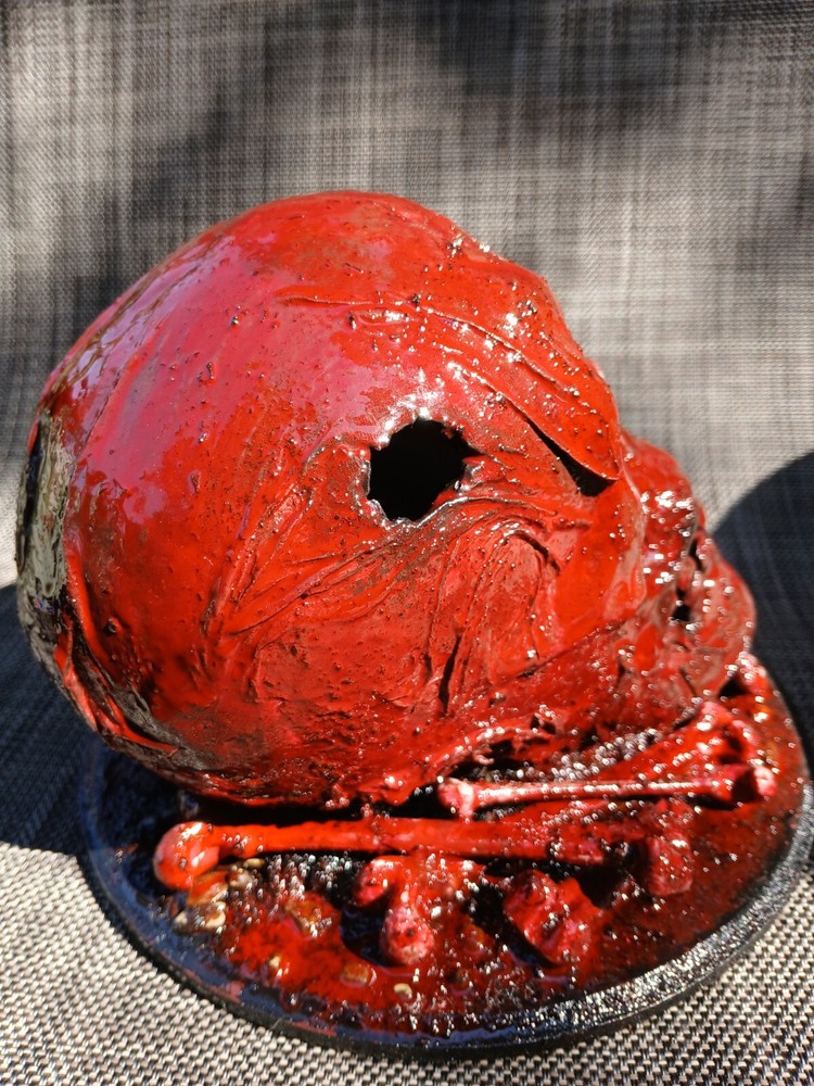 The Texas Chainsaw Massacre Skinned Skull Horror Prop