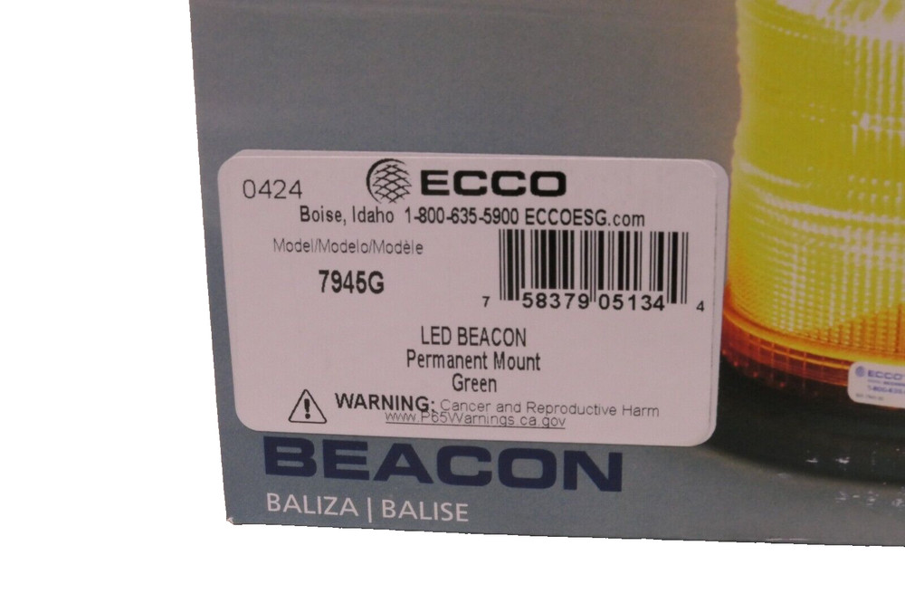 ECCO 7945G LED Green Beacon Pulse II low profile