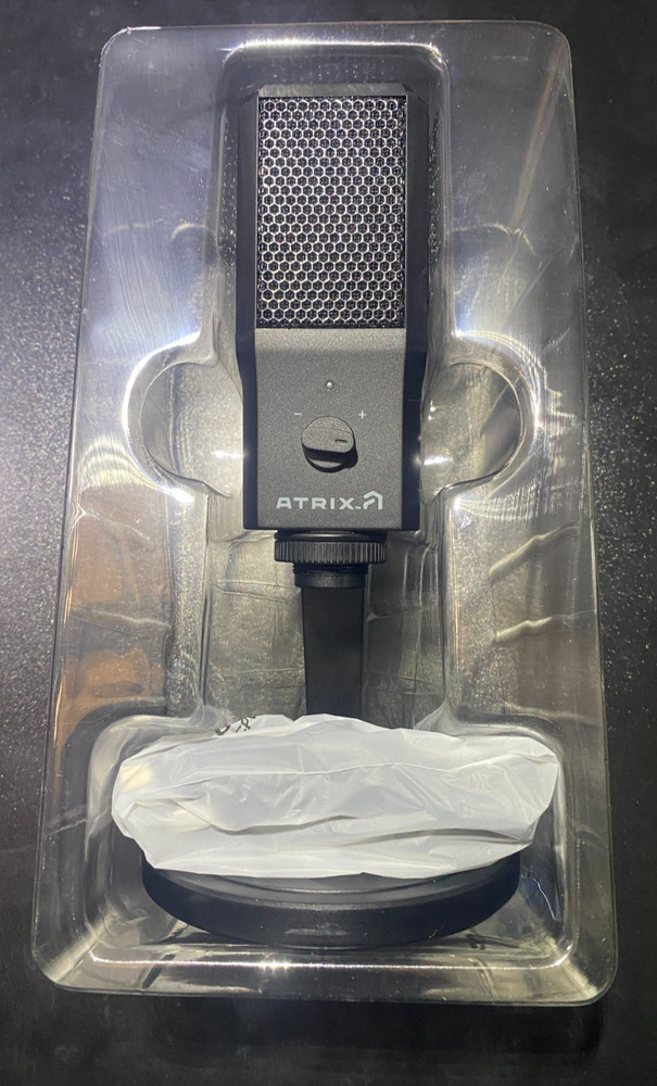 Atrix Desktop USB Streaming Microphone- Black