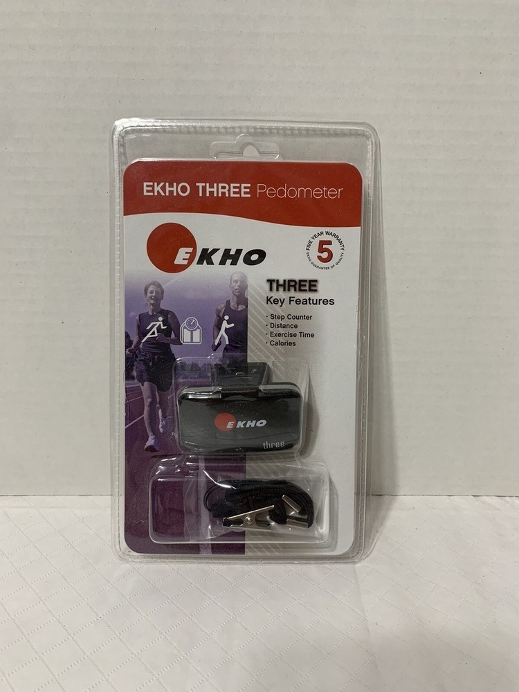 Ekho Three Accelerometer/Pedometer Brand New Sealed, includes strap battery (V)