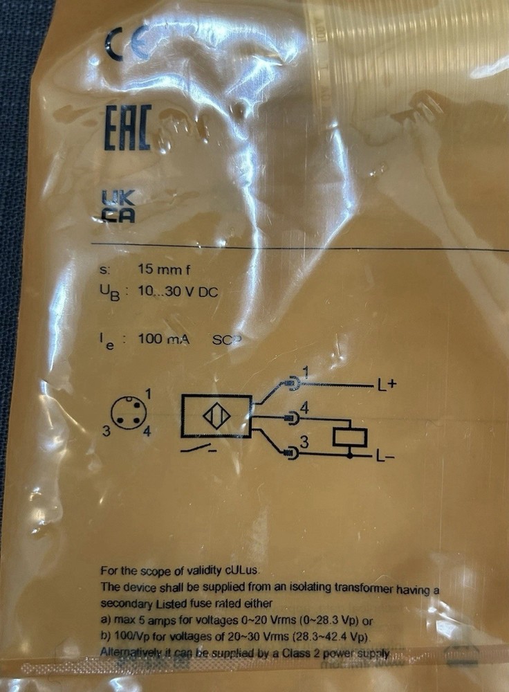 IIT212 Inductive Proximity Sensor 15mm Sensing Range 30mm Diameter Housing