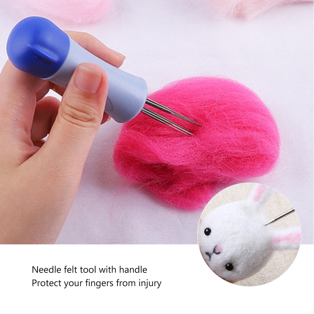 Felting Needles Spring Device Transparent Tube Handle Design Replaceable Inner